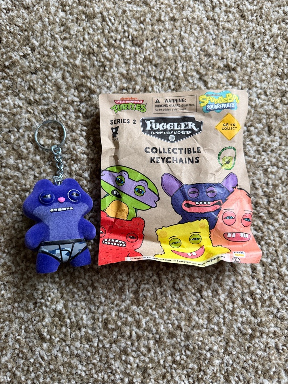 Fuggler Series 2 Collectible Keychain - Flocked Sketchy Squirrel